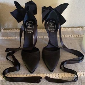 Roger Vivier Satin Bow D’Orsay Crystal Ball Pump